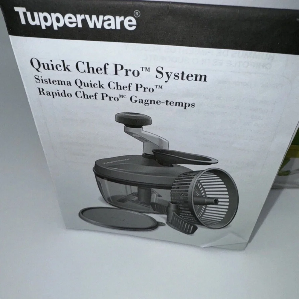 Tupperware Quick Chef Pro System Manual Travel Food Processor Chopper green